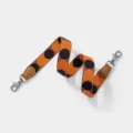 Stylish polka dot color block bag strap replacement for designer shoulder bags crossbody use - 70cmx2.5cm / Brown Strap Silver Buckle