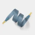 Geweven nylon brede schouderriem vervanging voor crossbody tassen, trendy veelzijdig grijs blauw. - L80cm B3.8cm / Blauw Gouden Gesp
