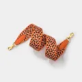 Sangle de sac à bandoulière tissée à motif élégant avec des accessoires métalliques dorés. - Autres Remarques Sur La Longueur / Orange Boucle Dorée