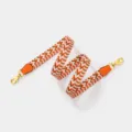 Designer style cotton webbing replacement shoulder strap for crossbody bags and handbags. - Custom Length Specification / Orange Gold Buckle