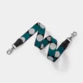 Polka dot replacement bag strap with leather ends and metal clasps for shoulder crossbody. - 70cmx2.5cm / Black Strap Silver Buckle