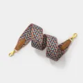 Bandoulière de rechange tissée pour sacs, motif géométrique coloré avec des embouts en cuir. - Autres Remarques Sur La Longueur / Sangle Marron Boucle Dorée