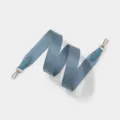 Brede vervangende schouderriem van geweven nylon voor crossbody tas universeel chic - L80cm B3.8cm / Blauw Zilveren Gesp