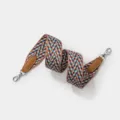 Lanière de sac tissée large et élégante, sangle de rechange pour sac bandoulière élégant. - Autres Remarques Sur La Longueur / Sangle Marron Boucle Argentée