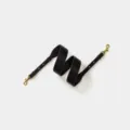 Zwarte lederen vervangende tassenband met gouden metalen haken en verstelbare schouderriem. - Breedte 4cm Lengte 102cm-110cm / Zwart Gouden Gesp