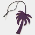 Ciondolo borsa palma in pelle viola, elegante portachiavi per borse e chiavi auto. - Viola