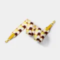 Woven wide shoulder strap for handbag, stylish colorblock dot pattern, replacement bag strap. - L 70cm W 5cm / Yellow Webbing with Gold Buckle