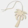 Portachiavi palma in pelle beige ciondolo borsa elegante accessorio minimalista estivo chiavi - Beige