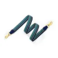 Geweven vervangende schouderriem voor handtassen, kleurrijke geometrische tasriem met haken. - Lengte 110cm Breedte 2.5cm / Blauw Zilveren Gesp