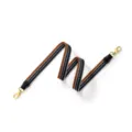 Stylish replacement shoulder strap for crossbody bags, colorful striped design with gold hooks. - Width 2.5cm Length 70cm / Black Strap Gold Buckle