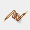 Cinturino per borsa in tela larga, design a righe con moschettoni in metallo. - 3.8cm Larghezza 70cm Lunghezza / Cinturino Marrone Fibbia Dorata