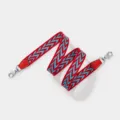 Red blue woven canvas replacement bag strap adjustable shoulder crossbody strap accessory - Red With Silver Buckle / Length 110cm Width 2.5cm