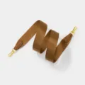 Correa de hombro de nailon marrón de repuesto universal para bolsos, correa ancha. - L80cm A3.8cm / Correa Marrón Hebilla Dorada