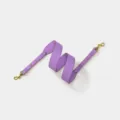 Verstelbare brede lederen vervangende schouderband in paars voor handtassen, effen. - Breedte 4cm Lengte 102cm-110cm / Paars Gouden Gesp