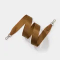 Correa de bolso ancha tejida marrón correa de repuesto cruzada universal con lengüetas - L80cm A3.8cm / Correa Marrón Hebilla Plateada