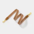 Vervangende tassenriem bruin wit visgraatpatroon met gouden hardware, trendy stijl. - Lengte 110cm Breedte 2.5cm / Bruine Band Gouden Gesp