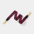 Tracolla per borsa jacquard a quadri colorati con ferramenta dorata per borse - Larghezza 2,5 cm Lunghezza 70 cm / Cinturino Nero Fibbia Dorata