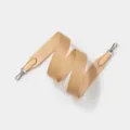 Ancha correa de hombro de reemplazo de nylon beige para bolsos cruzados universales variante - L80cm A3.8cm / Albaricoque Hebilla Plateada