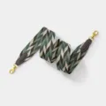 Geometrische jacquard vervangende tasriem brede canvas crossbody schouderriem met goudengesp - Breedte 5cm Lengte 70cm / Grijs met gouden gesp