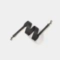 Verstelbare zwarte kunstlederen vervangende schouderriem met metalen draaibare haken. - Breedte 4cm Lengte 102cm-110cm / Grijs Gunmetal Gesp