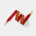 Red yellow jacquard wide bag strap for crossbody shoulder bags replacement accessory - Red Gold Buckle / 3.8cm Width 70cm Length