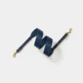 Donkerblauwe effen lederen verstelbare brede vervangende schoudertas riem met goud - Breedte 4cm Lengte 102cm-110cm / Blauw Gouden Gesp