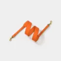 Oranje leren brede tassenvervangingsriem, verstelbare schouderband met metalen haken. - Breedte 4cm Lengte 102cm-110cm / Oranje Gouden Gesp