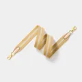 Tracolla larga intrecciata di ricambio per borse, cinghia in tela con ganci dorati eleganti. - 3.8cm Larghezza 70cm Lunghezza / Albicocca Fibbia Dorata