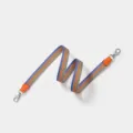 Colorful woven bag strap with orange leather ends and silver hardware replacement accessory. - Width 2.5cm Length 70cm / Orange Silver Buckle