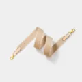 Large sangle d'épaule en toile pour sac à main, bandoulière beige tissée chic et mode. - 3.8cm Largeur 70cm Longueur / Abricot Boucle Dorée