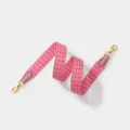 Pink Houndstooth Replacement Bag Strap Wide Shoulder Crossbody Strap Accessory for Women - Other Length Remarks / Pink with Gold Buckle