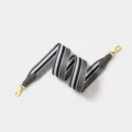 Woven wide replacement shoulder strap for crossbody bags, stylish striped design with metal hardware. - Width 5cm Length 70cm / Grey With Gold Buckle