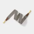 Courroie d'épaule tissée de remplacement pour sacs à main, design motif chevron marron. - Sangle Marron Boucle Dorée / 3.8cm Largeur 70cm Longueur