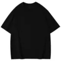 Plain black short sleeve t-shirt for men, comfortable basic tee for daily casual wear. - S / Tops / Black