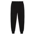 Men's black casual sweatpants, comfortable loose fit joggers with drawstring and cuffed hem. - M / Bottoms / Black