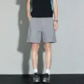 Herren Sommer Freizeit atmungsaktive Sport Shorts bequeme Laufen Fitness Kurze Hosen - 28 / Unterteile / Hellgrau