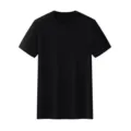 Men's Classic Black Short Sleeve T-Shirt Solid Color Casual Summer Breathable Tee Top - S / Tops / Black