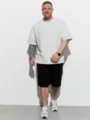 Men's summer casual sports shorts loose breathable five-point pants comfortable wear - M / Bottoms / Black