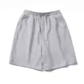 Bequeme graue Baumwoll-Sweatshorts für Herren mit verstellbarem Kordelzug und praktischen Taschen. - Gemischt Grau