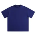 Men's dark blue short sleeve t-shirt, casual summer breathable quick dry athletic top. - Dark Blue