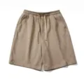 Herren Freizeithosen Baumwolle Sweatshorts Kordelzug gerade Passform Sommer Basic Shorts - M / Unterteile / Khaki