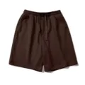 Herren braune bequeme lässige Sportshorts mit elastischem Kordelzug und praktischen Taschen. - Braun