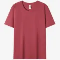 Camiseta clásica de algodón rojo de manga corta para hombre y mujer, top casual cómodo. - S / Tops / Rojo Ladrillo