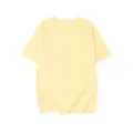 Plain yellow mens casual t shirt short sleeve basic summer top comfortable cotton apparel - S / Tops / Milk Yellow