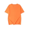 Uomo casual arancione t-shirt manica corta tinta unita girocollo basica per divisa squadra - Arancione