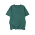 Solid dark green short sleeve t-shirt, casual men's basic tee for custom apparel. - S / Tops / Green