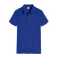 Königsblaues Polohemd Detail, klassischer Kragen, atmungsaktive kurze Ärmel, Freizeit. - S / Oberteile / Saphirblau