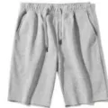Herren Freizeitgrau Shorts Sommer lose Passform bequeme Baumwolle Fleece Fünf-Punkte-Shorts - S / Unterteile / Melange Grau