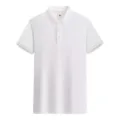 Chemise polo blanche manches courtes pour homme haut d'ete respirant casual style basique - S / Hauts / Blanc