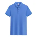 Polo Manches Courtes Homme Ete Casual Respirant Uni Bleu Mode Top Decontracte Style Chic - S / Hauts / Bleu ciel